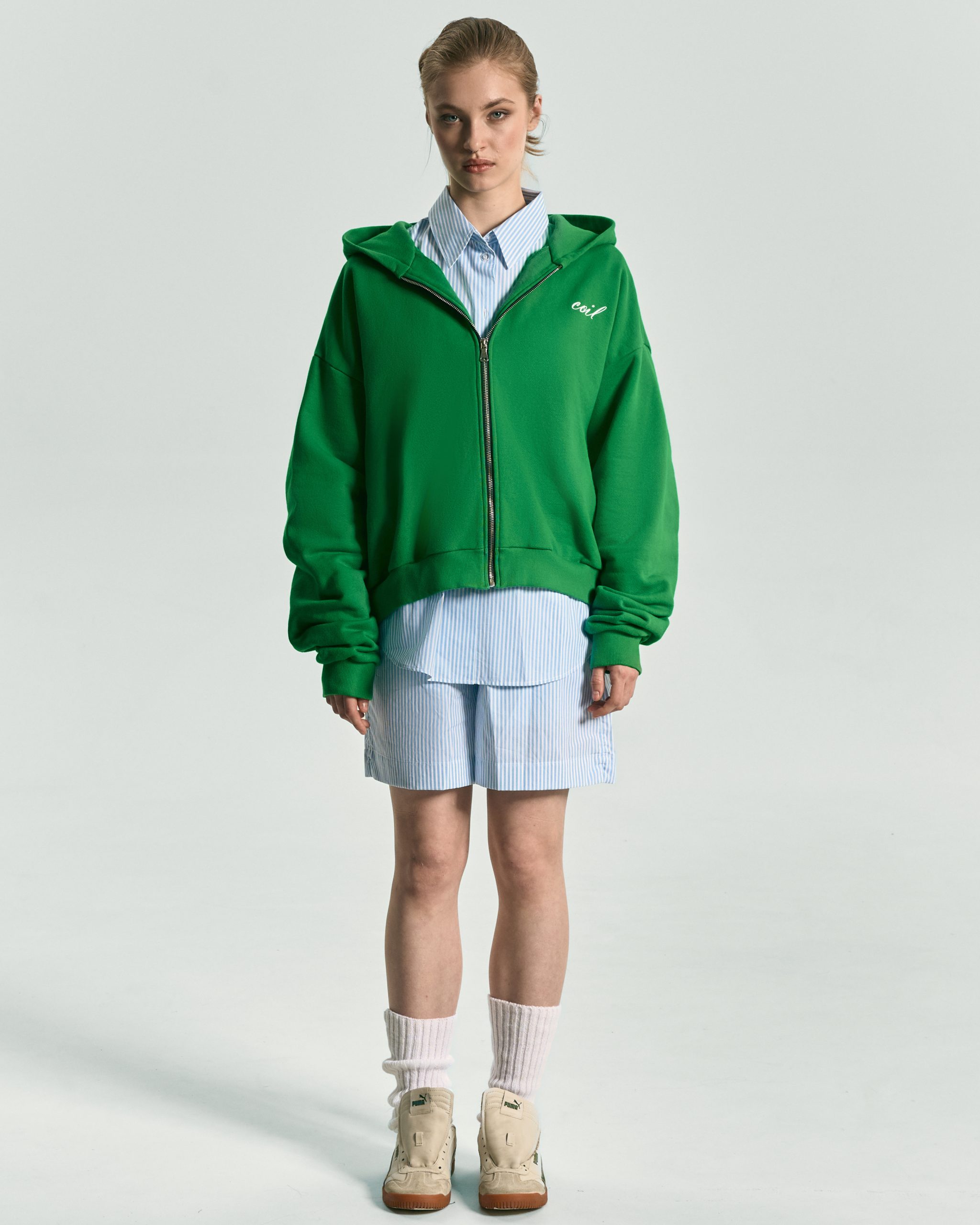 ZIP Hoodie Split Toxic Lime
